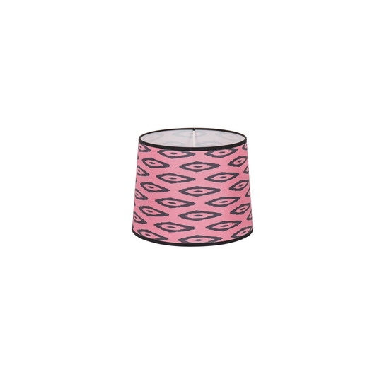 Lampenkap - Kelim Print - Polyester - Roze/Zwart-26x30x23 cm