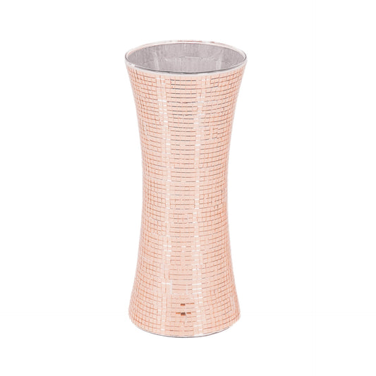 Vaas - Disco - Glas - Rose Goud - 12,5x12,5x30cm