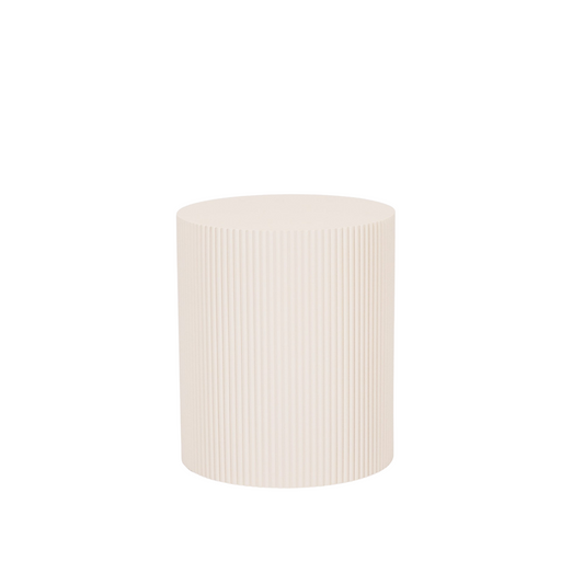 Bijzettafel - Cilinder- MDF - Zand - 39x39x45cm