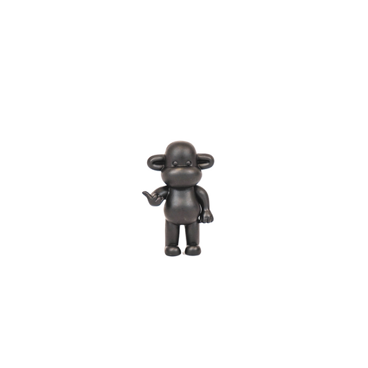Ornament - Hang loose Aap Beeld 'The Legend' - Polyresin - Zwart - 33x21x50cm