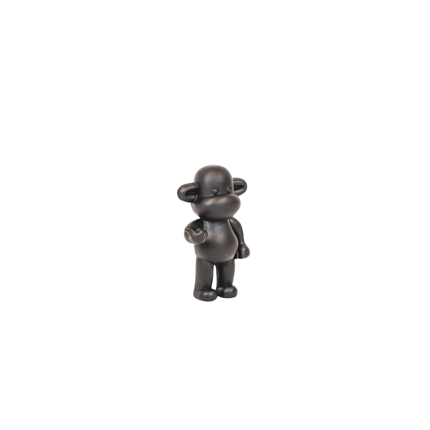 Ornament - Hang loose Aap Beeld 'The Legend' - Polyresin - Zwart - 33x21x50cm