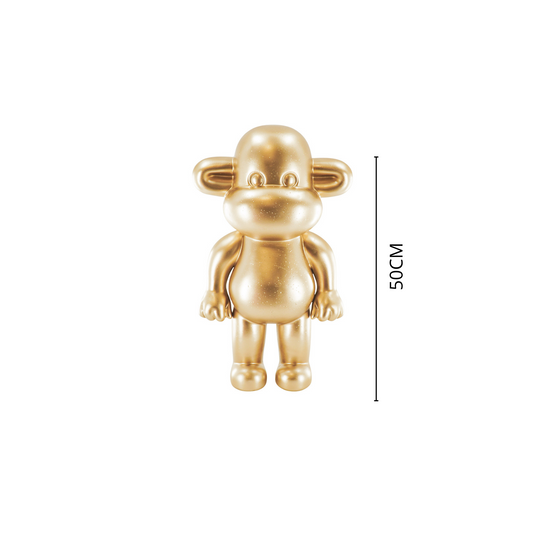 Ornament - Aap Beeld 'The Legend'  - Polyresin - Goud - 33x21x50cm