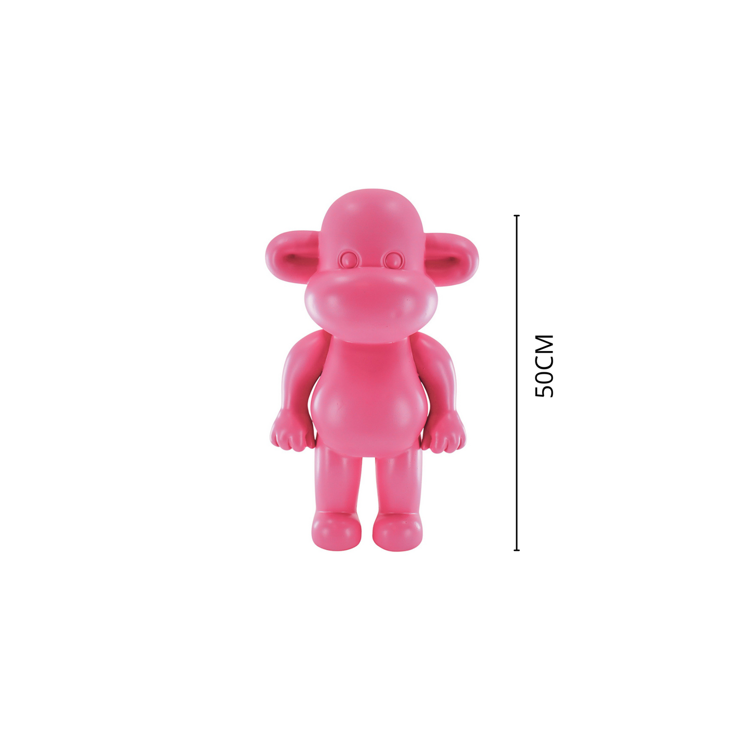 Ornament - Aap Beeld 'The Legend' - Polyresin - Roze - 33x21x50cm