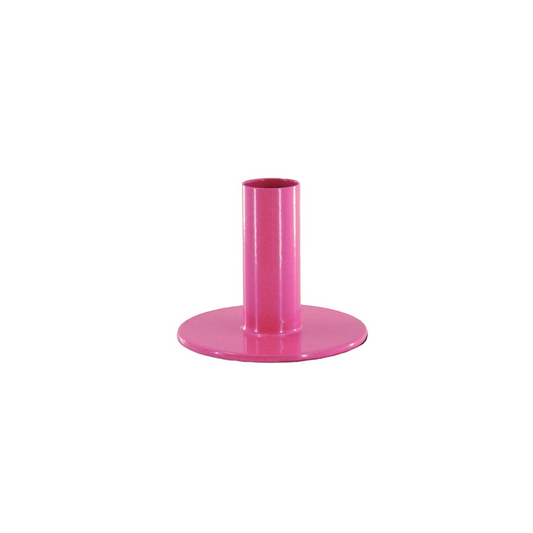 Kaarshouder-Kandelaar - Basic - Metaal - Roze - 8x8x6,5cm