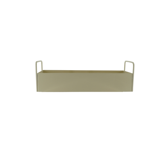 Dienblad- Tray met handvatten- Metaal- Zand - 41,5x15,5x13cm