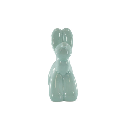 Ornament- Spaarpot Ballon Hond - Keramiek- Mintgroen-17x7x17cm