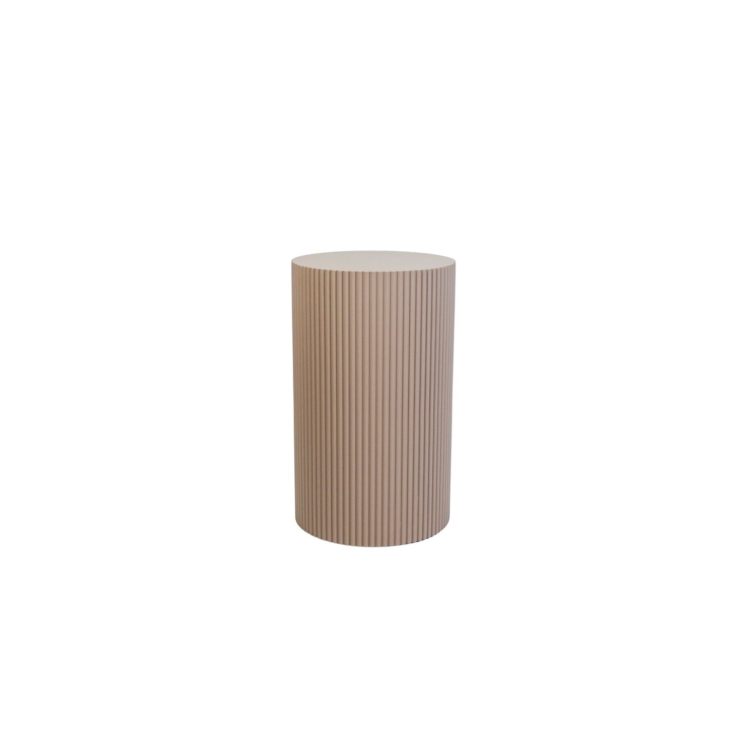 Bijzettafel /Pilaar- Cilinder- MDF - Taupe - 30x30x54cm