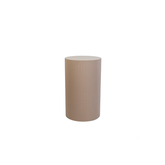 Bijzettafel /Pilaar- Cilinder- MDF - Taupe - 30x30x54cm