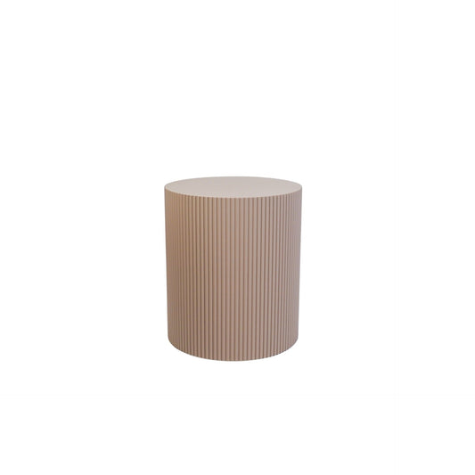Bijzettafel - Cilinder- MDF - Taupe - 39x39x45cm