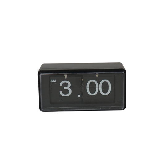 Klok- Kast Klok Flip Over- Zwart - 22x13x11,5cm