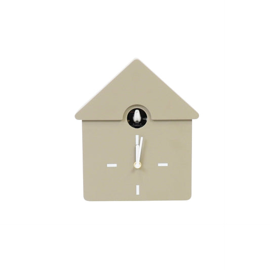 Klok- Wandklok Koekoeksklok - Taupe - 24x27x9cm