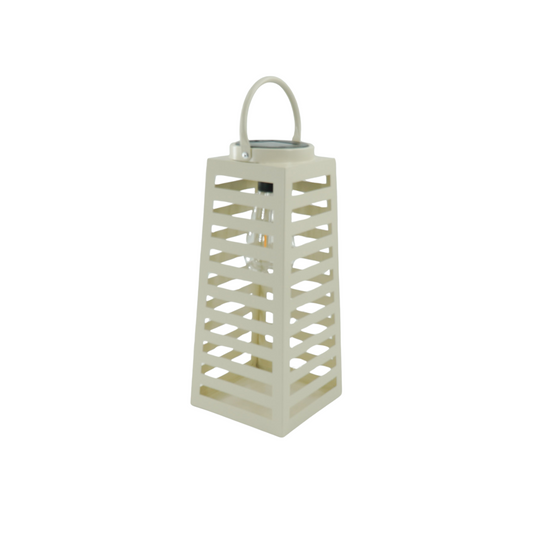 Lamp- Lantaarn/ Windlicht  - Solar - Metaal - Zand - 14x14x32,5cm