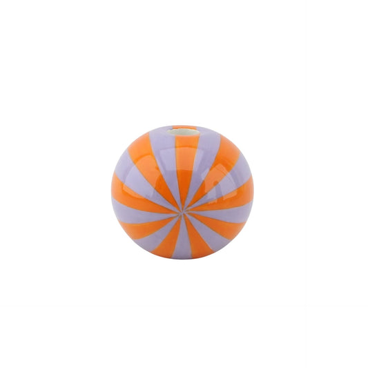 Kaarshouder - Kandelaar Swirl-Dolomiet - Oranje/Lila - 7x7x7cm