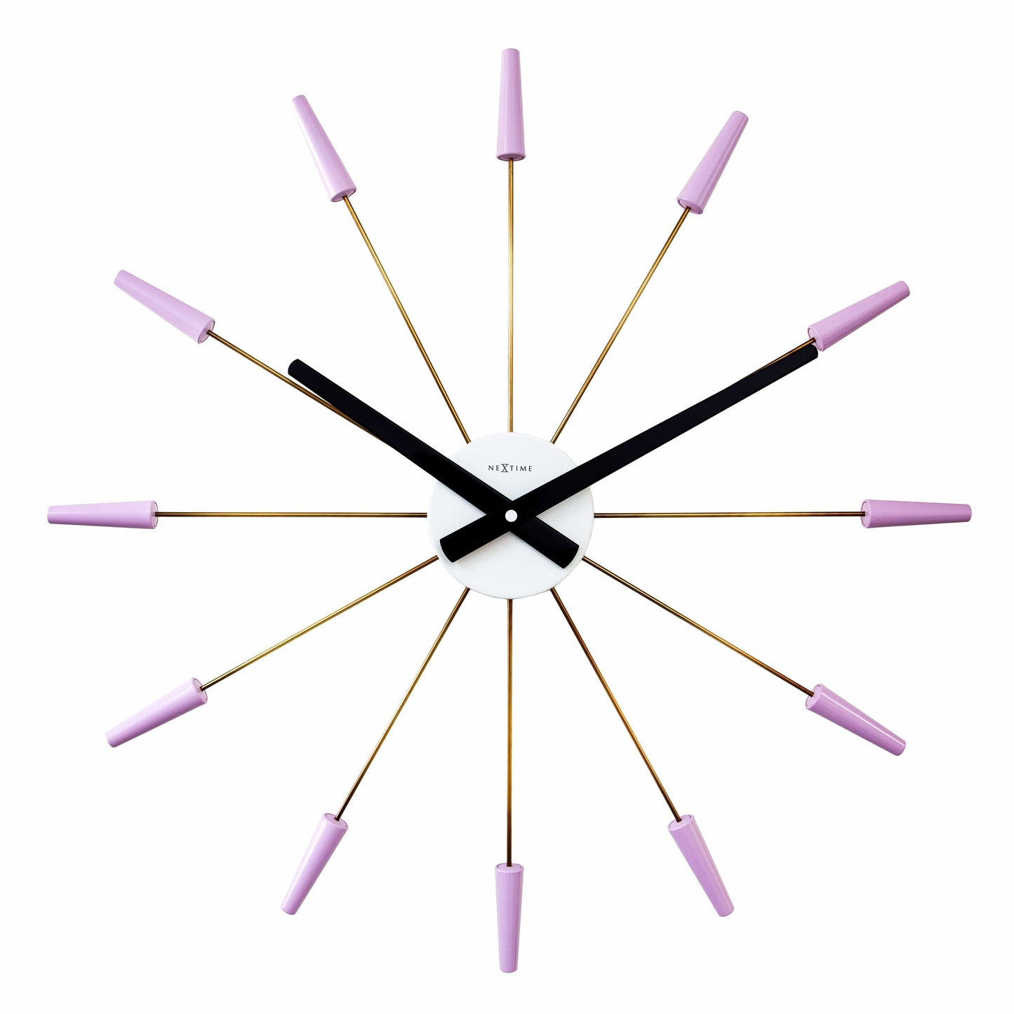 Silent Wall clock - Vintage - 58cm - Stainless Steel - 'Plug Inn'