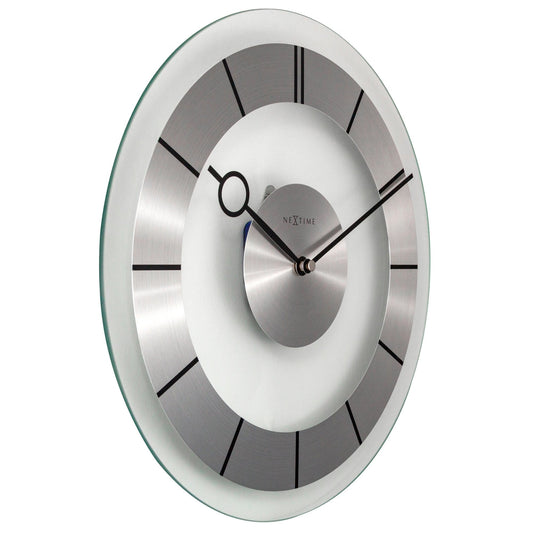 Wall clock -  31 cm - Metal - Glass - 'Retro'