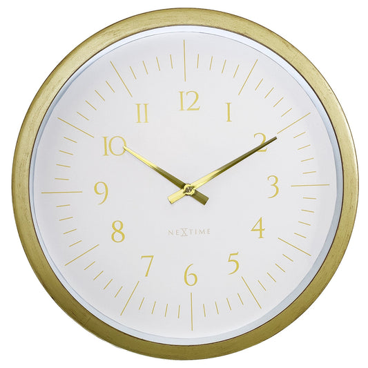 Wall clock 40cm-Black/White-Plastic-NeXtime 'Galaxy'