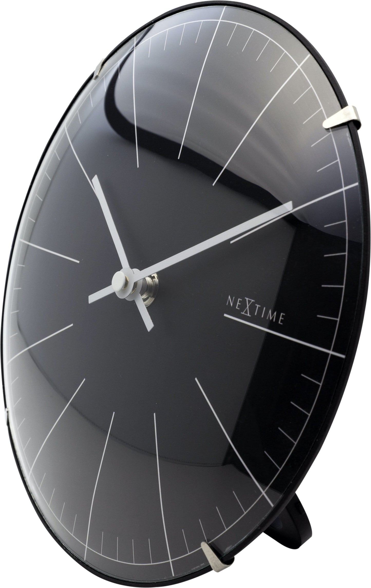 Wall clock/ Table clock-  20 cm- Glass - Dome Shaped Glass- 'Big Stripe Mini Dome'