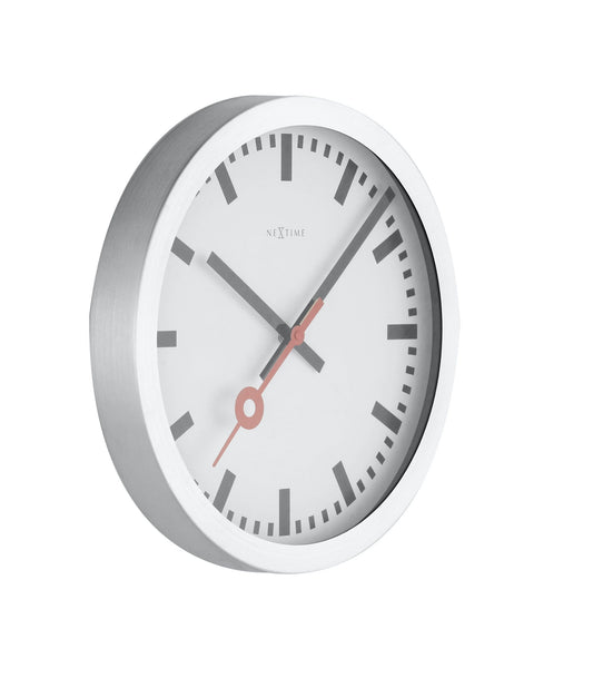 Wall clock/Table clock  - Aluminum  - 'Station Stripe'