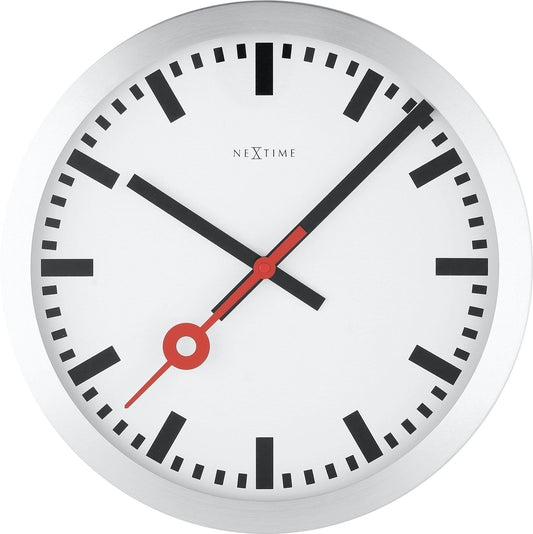 Wall clock/Table clock  - Aluminum  - 'Station Stripe'