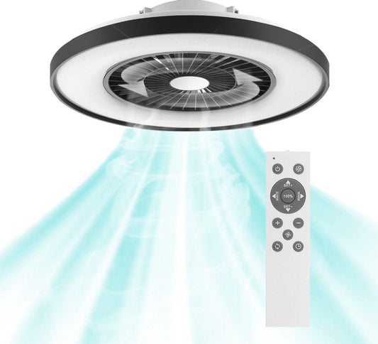 3D Air Plafondlamp met Ventilator 60cm - Full room luchtcirculatie - Zomer & Winterstand – Licht en kleurtemperatuur instelbaar