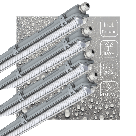 4 PACK - LED's Light LED TL armatuur 120 cm compleet met LED TL buis - 2160lm