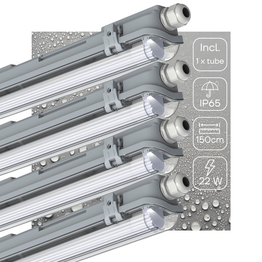 4 PACK - LED's Light LED TL armatuur 150 cm compleet met LED TL buis - 2880lm