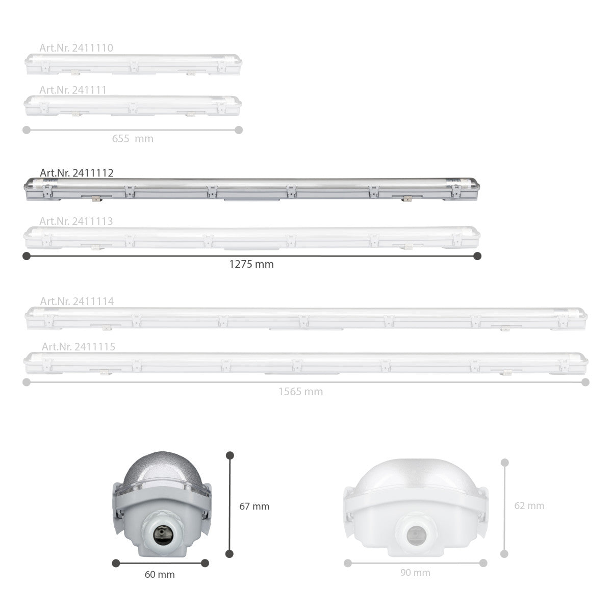 2 PACK - LED's Light LED TL armatuur 150 cm compleet met LED TL buis - 2880lm