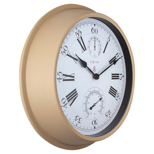 Weatherstation - Wall clock - Weatherproof - 40.5 cm - Metal -  Hyacinth