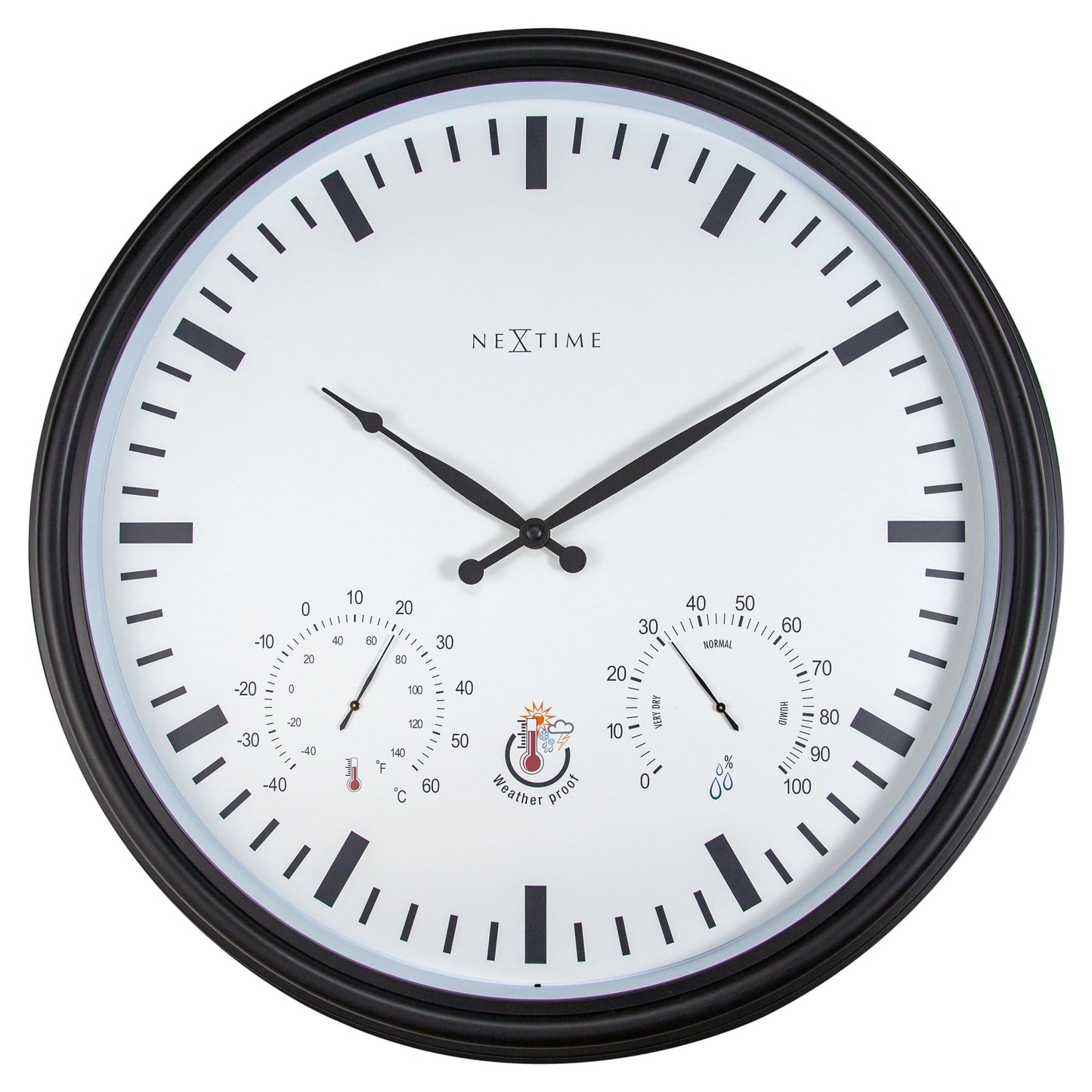 Weatherstation - Wall clock - Weatherproof - 50.5 cm  and Sunflower