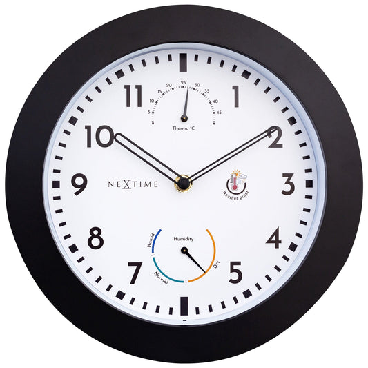 Weatherstation - Wall clock - 25.5 cm -weatherproof - Daisy