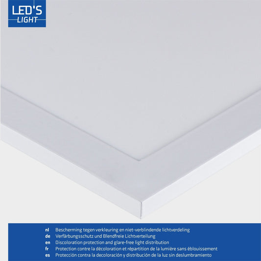4PACK LED's Light Panelen vierkant 595x595mm - Compleet universeel paneel met driver - 40W - 4 stuks