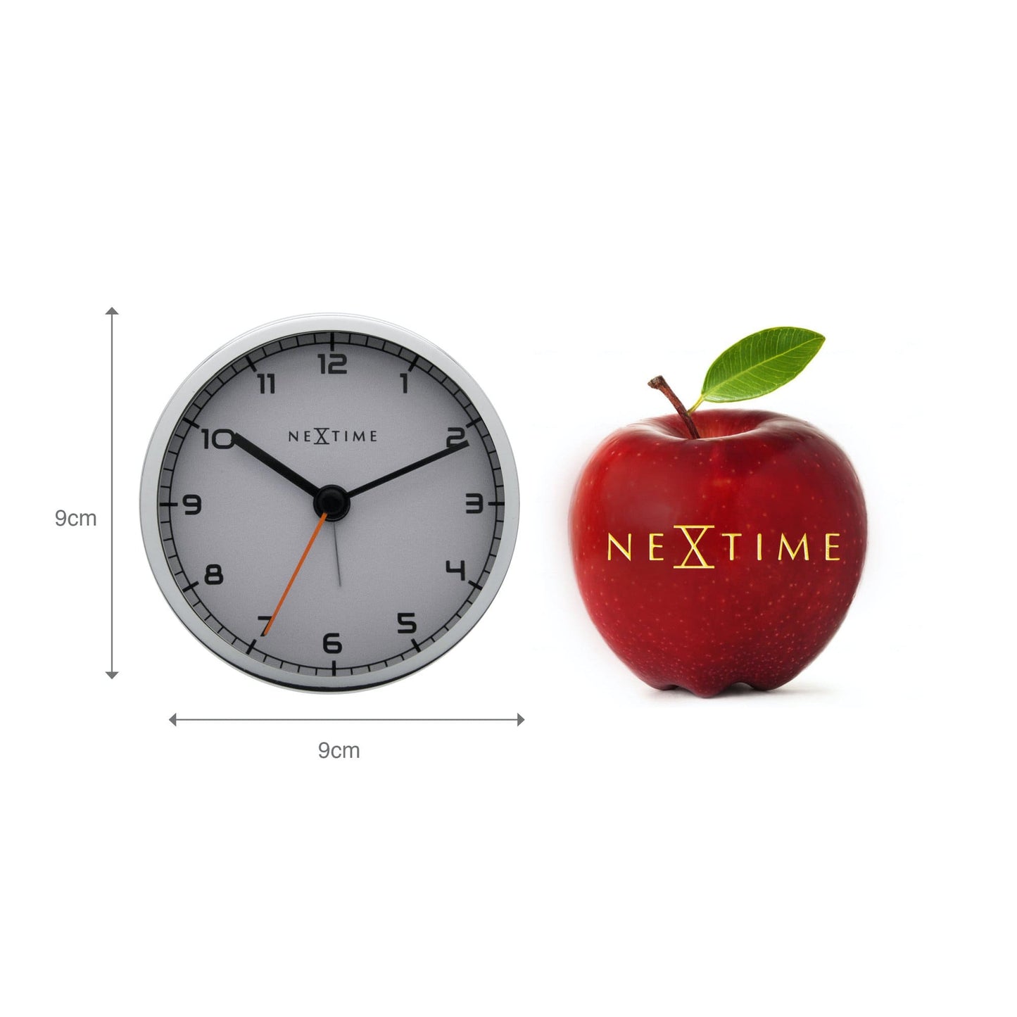 Alarm clock - 9 x 9 x 7.5 cm - Metal - 'Company Alarm'