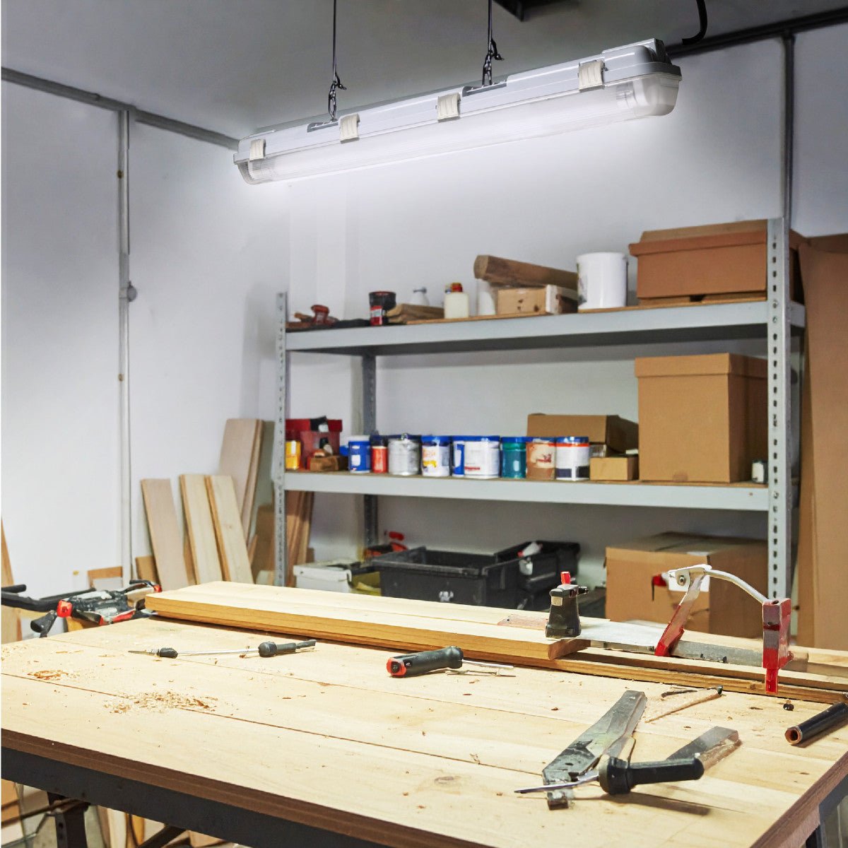 LED's Light Dubbele LED TL lamp 60 cm - compleet met LED buizen - Binnen en buiten - 2200 lm - 2x6W - 4000K