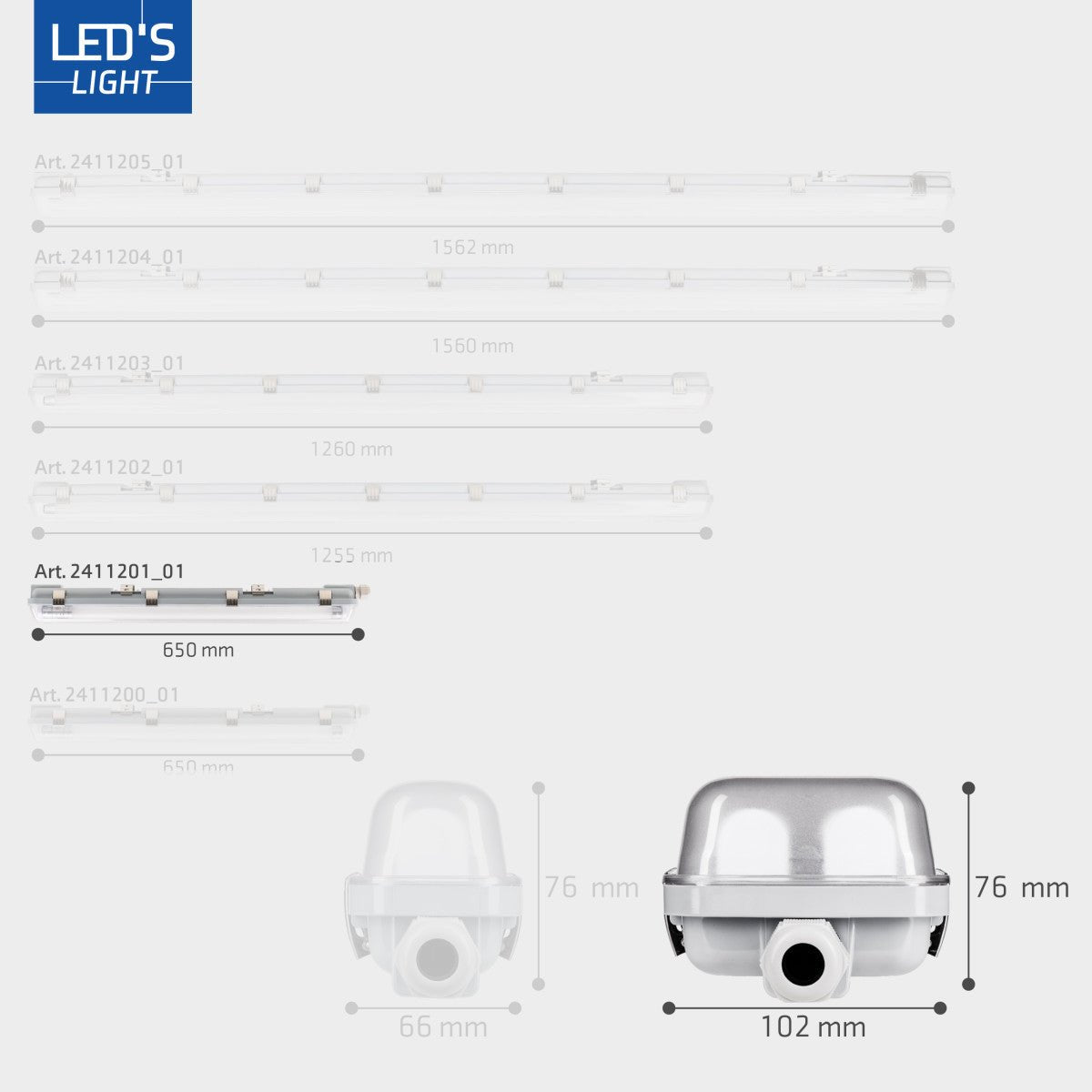 LED's Light Dubbele LED TL lamp 120 cm - compleet met LED buizen - Binnen en buiten - 4260 lm - 4000K - 2x11.5W