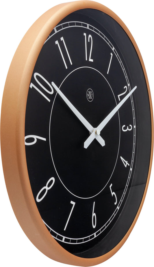 Wall clock -  30 cm - Plastic - Matt Rose - 'Jason'