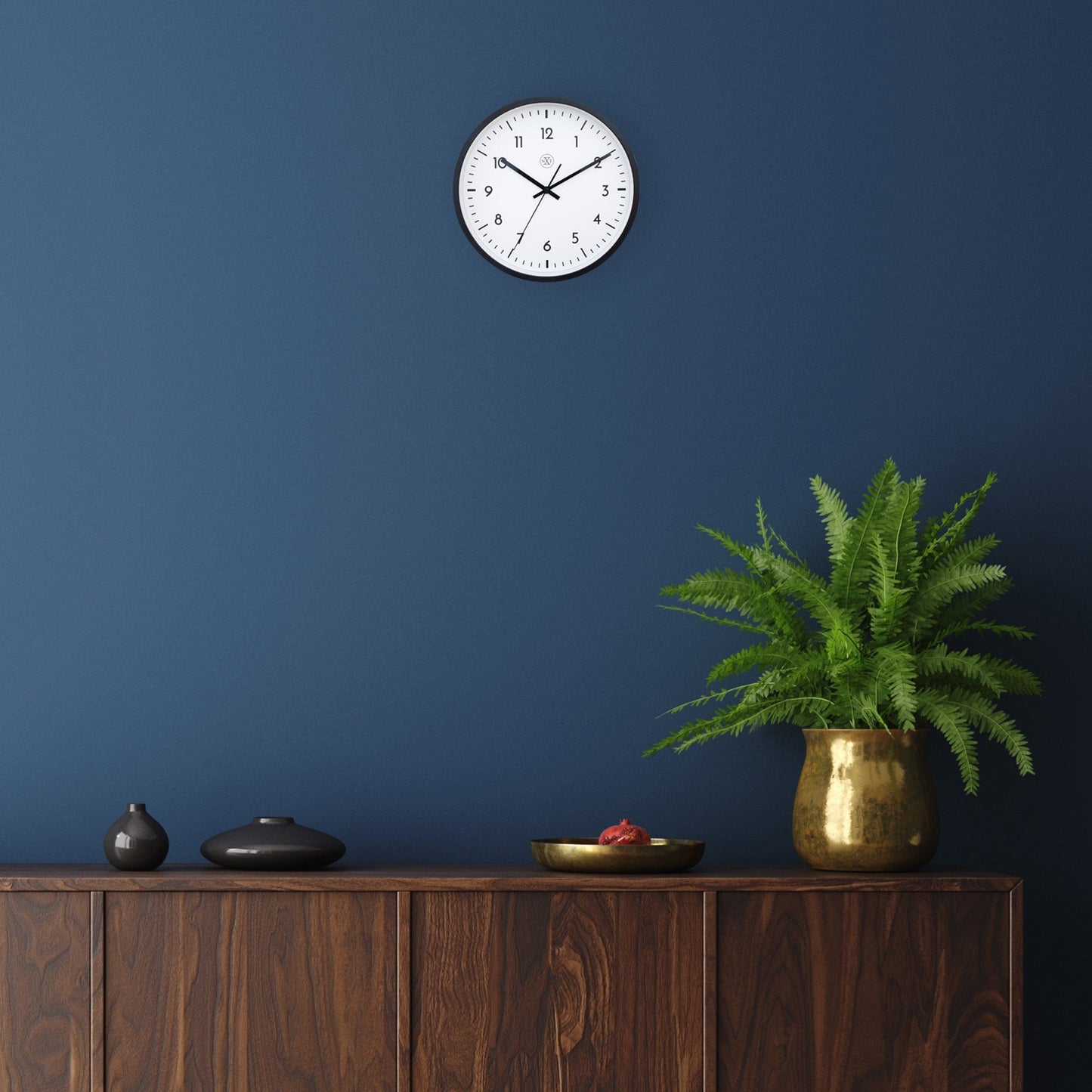 Wall clock 30cm - Silent - Plastic - "Easy Big"