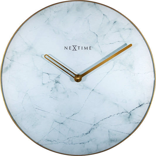 Wall clock -  40 cm - Glass / Metal - 'Marble'