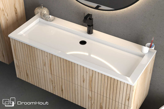 Badkamermeubel DroomHout Wave 80 cm - showroommodel