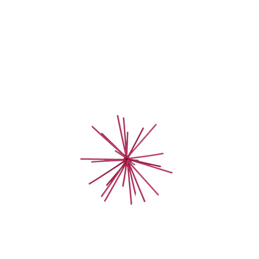 Ornament - Vuurwerk - Metaal -  Neon Roze - 15x15x15cm