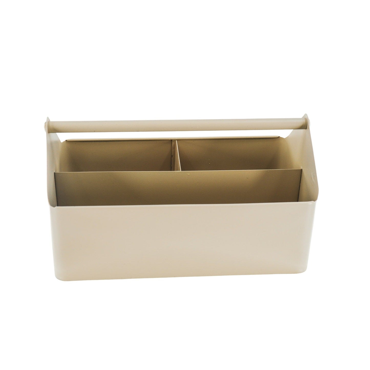Metalen Bak met Vakken- Organizer - Metaal - Zand - 30x17x17cm