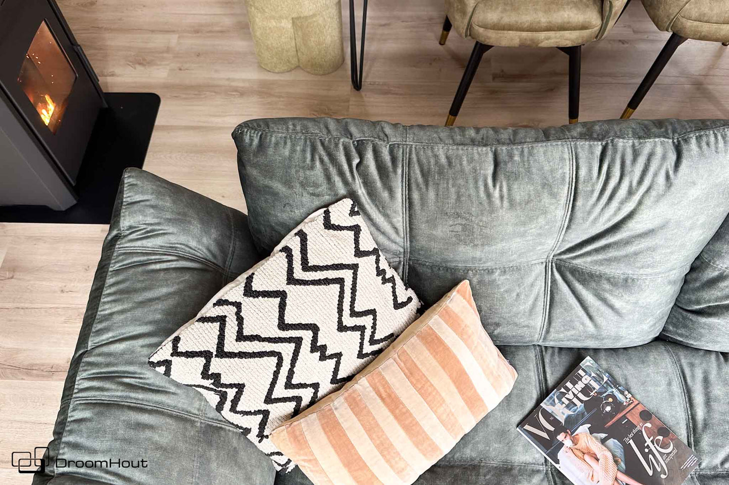 Bank San Diego 3-zits Towerliving - donkergroen- laatste showroommodel