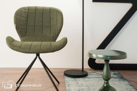 Stoel Zuiver OMG - showroommodel - set van 2 - groen en zwart