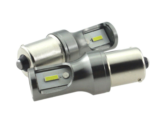 BA15S - 1156 - autolamp set | 2x  2-SMD LED daglichtwit 6000K | 12V DC