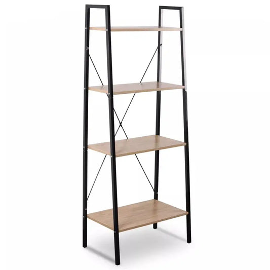 BukkitBow - 4-Lagen Ladder Boekenplank / Kast - Voor Woonkamer Slaapkamer Keuken Eetkamer Opslag - 60x35x148cm
