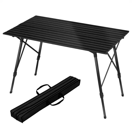 BukkitBow - Aluminium Opvouwbare Campingtafel - Lichtgewicht en In Hoogte Verstelbaar 120X68,5CM - Hoogte: 59-78,5CM