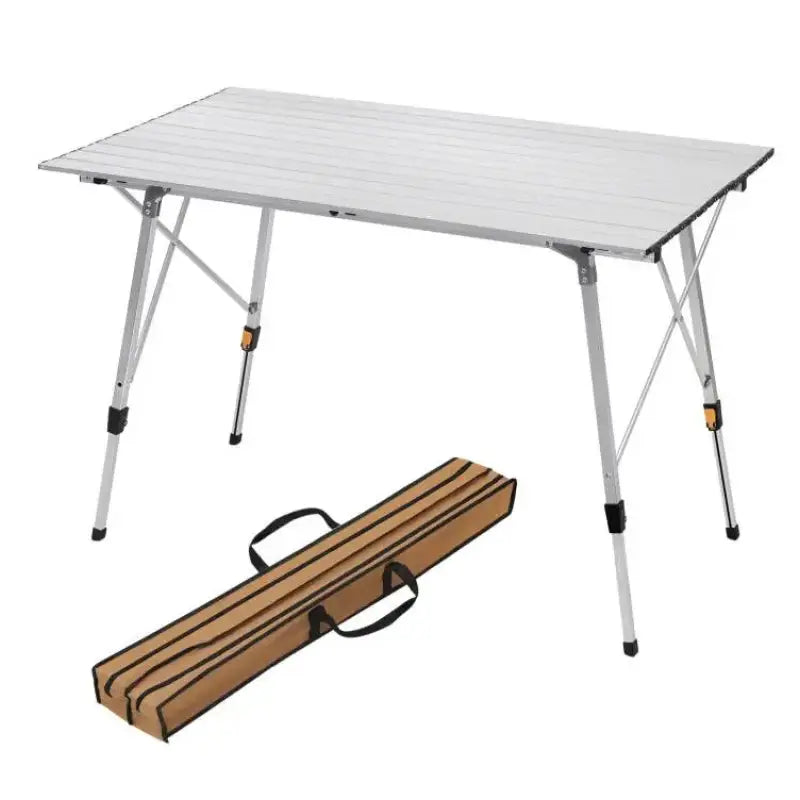 BukkitBow - Aluminium Opvouwbare Campingtafel - Lichtgewicht en In Hoogte Verstelbaar 120X68,5CM - Hoogte: 59-78,5CM