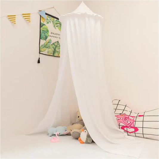 BukkitBow - Baby / Kinder Klamboe - Grijs/Roze/Wit - 230 cm Hoogte - 60 cm Diameter - 85g/m² Stofgewicht