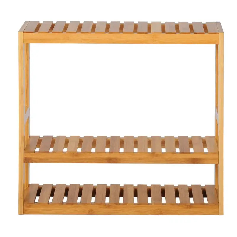 BukkitBow - Bamboe Wandplank - Handdoekenrek / Cosmetica Plank - Duurzaam Materiaal - Max 15kg per Lade - 60x15x54cm