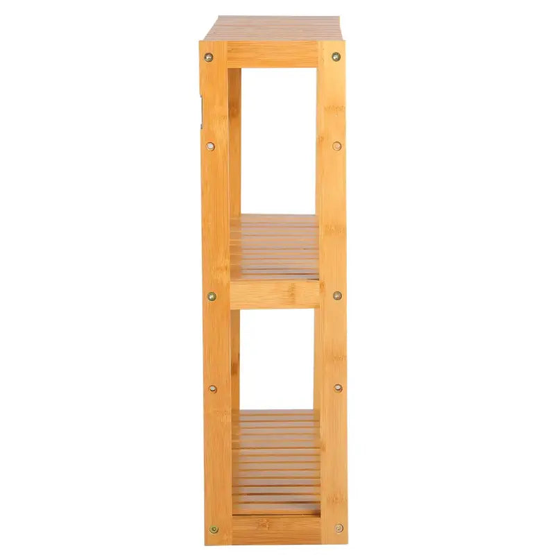 BukkitBow - Bamboe Wandplank - Handdoekenrek / Cosmetica Plank - Duurzaam Materiaal - Max 15kg per Lade - 60x15x54cm