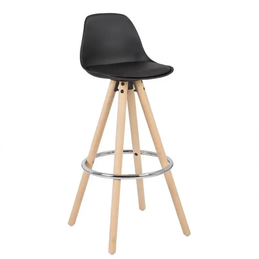 BukkitBow - Barkruk - Kruk van Massief Hout en Kunststof met Synthetisch Leer of Linnen - Ergonomisch & Duurzaam